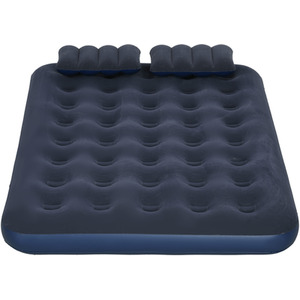 Outsunny Inflatable Queen Air Bed with Hand Pump - Blue by Outsunny