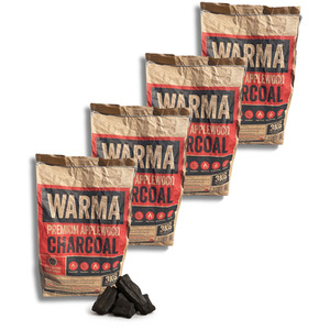 Applewood Lumpwood BBQ Charcoal - Black / 4 by Warma