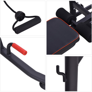 HOMCOM Multifunction Home Workout Station Tower - Black and Red by HOMCOM