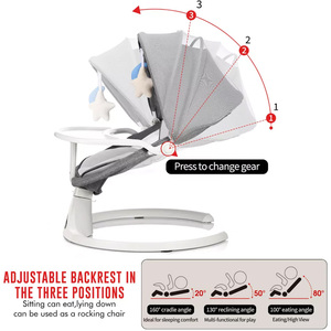 Bluetooth Electric Baby Bouncer - Grey