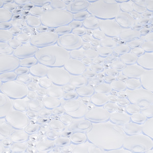 Bubbles Clear PVC Bath Mat - Round