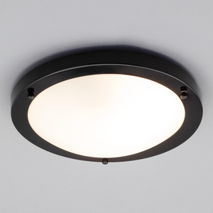 Mari Large Bathroom Ceiling Flush - Satin Black by Litecraft