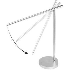 LED Smart Desk Lamp with Wireless Charging and Alexa Control - Silver by DYZI