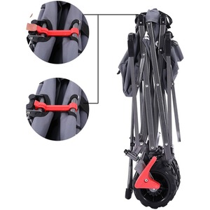 Handcart Foldable with Roof - Folding - Tool Trolley - Grey by AREBOS