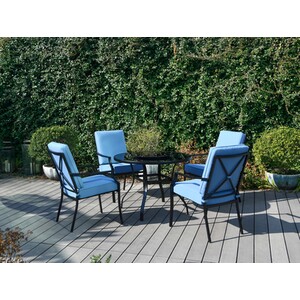 Sardinia 5 Piece Patio Dining Set - Blue by Outdoor Essentials
