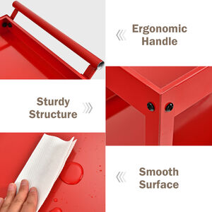 3-Tier Tool Trolley Utility Cart - Red by GAINOOM