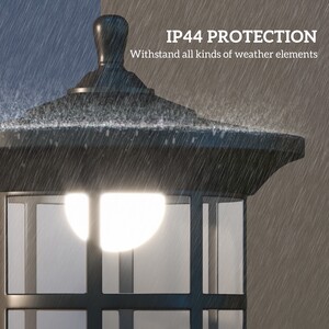 Outsunny Waterproof Garden Lamp Post Lights - Black by Outsunny