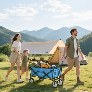 Outsunny Folding Outdoor Storage Bag with Telescopic Handle by Outsunny