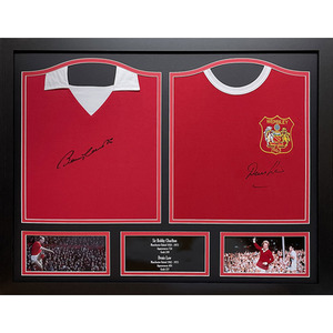 Charlton and Law Signed and Framed Shirt Display - Red by Allstarsignings