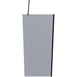 Black Walkin Shower Enclosure Easy Clean Grey Glass Shower Screen