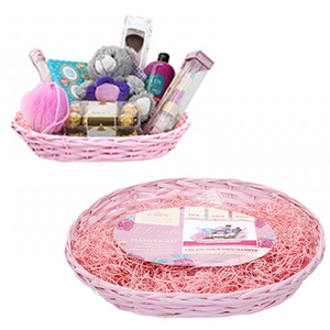 Oval Hamper Pink Set DIY Gift Set - Pink