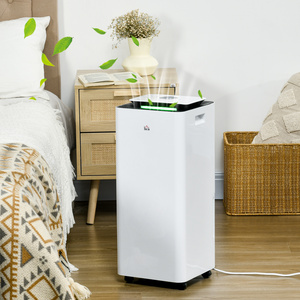 HOMCOM 16L Portable Dehumidifier with Air Cleaning 24H Timer 5 Mode Wheel - White by HOMCOM