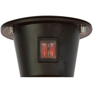 2.1kW IP44 Free Standing Patio Halogen Heater - Silver by Primrose