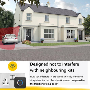 Mydome Wireless Driveway Alarm Kit Home Security Garden Alarm - Midnight Black / Double by mydome