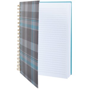 Blue and Grey Tartan Notebook B5