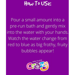 Crazy Soap Changing Bubble Bath - Red to Blue by Kids Stuff