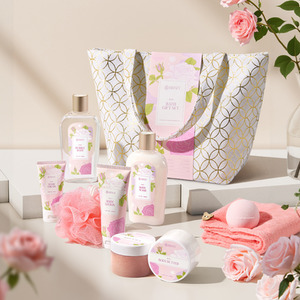 Gift Set Rose Scented Spa Bath Collection - 10 Pieces / 1.47kg by Livingandhome