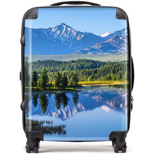 Summer Mountain Lake Suitcase - Blue / 95l by Warren Reed - Designer