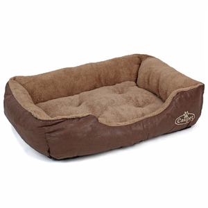 Faux Fur Dog Bed in Brown by Actiaspet
