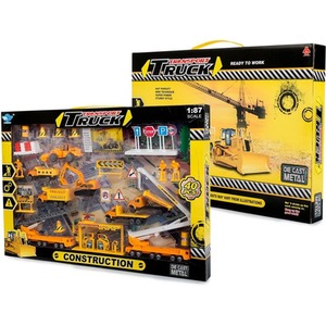 Big Daddy Kids Vehicle Set with Accessories - Multi / Construction Site / 40+ by Big Daddy
