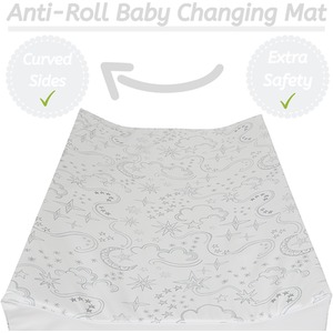 Anti-Roll Wedge Baby Changing Mat - Stars and Swirls / Stars and Swirls by Babycurls