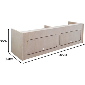 Overhead Camper Van Cabinets - Natural / 120 x 35 x 35 cm / Plain by Monster Shop