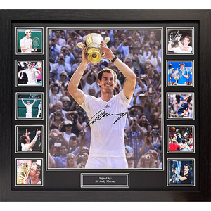 Sir Andy Murray Signed and Framed Tennis Photograph - White by Allstarsignings