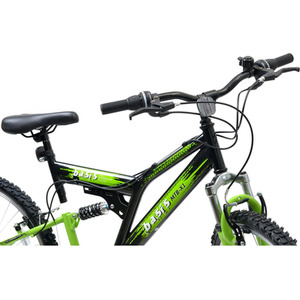 Basis 2 Full Suspension Mountain Bike, 26in - Black/Green by Basis