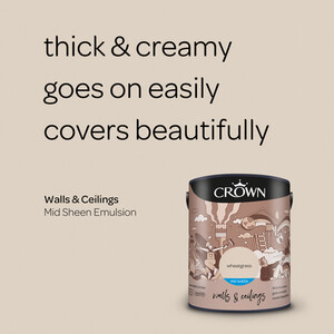 Crown Walls and Ceilings Mid Sheen Emulsion - Wheatgrass / 5l by Crown Paints