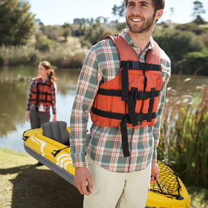 2-Person Inflatable Kayak Set - Yellow by Costway