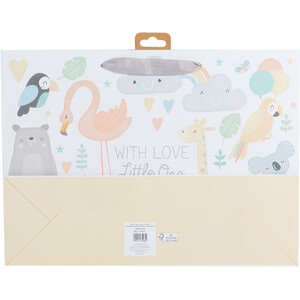 Little One Baby Shopper Gift Bag - White