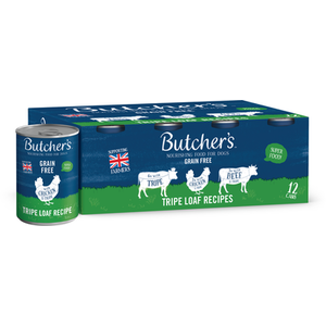Butchers Tripe Loaf Recipes Dog Food Tins - 12 by Butcher's