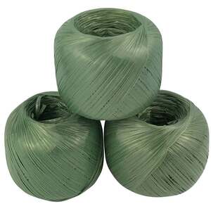 Artificial Raffia Twine Ball - Green / 3 by Garden Pride