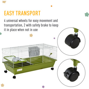 Pawhut Small Animal Cage Hutch - Green by Pawhut