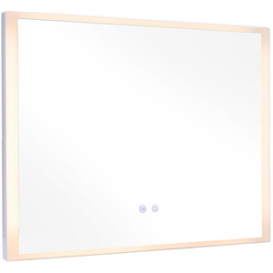 Frameless Anti-Fog LED Bathroom Wall Mirror - White by Livingandhome
