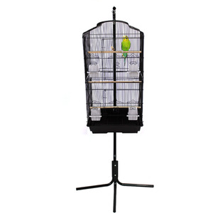 Metal Bird Cage with Stand - Black by Actiaspet