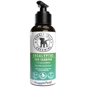 Bubbly Tails Eucalyptus 2 in 1 Shampoo Conditioner for Dogs Vegan Friendly - White by HugglePets