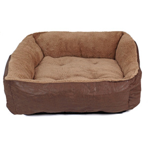 Faux Fur Dog Bed in Brown by Actiaspet