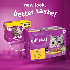 Whiskas 1+ Pouches in Gravy - Poultry Feasts by Whiskas