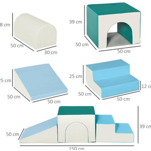 4 Piece Toddlers Soft Play Set - White by Chilli Seating