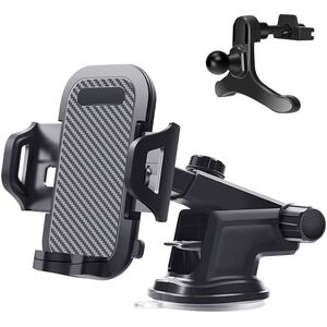 360 Degree Rotating Universal Car Phone Holder - Black and Grey