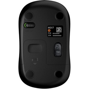 Logitech Wireless Optical Mouse - Multicoloured / M317 Black by Logitech