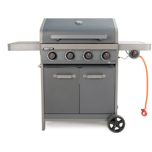 Arizona 4 Burner Gas BBQ with Side Burner - Black