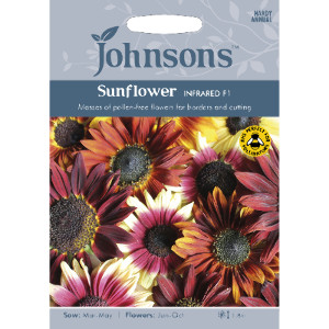 Pack of Infrared F1 Sunflower Seeds by Johnsons