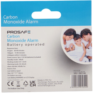 Prosafe Battery Operated Carbon Monoxide Alarm by PROSAFE