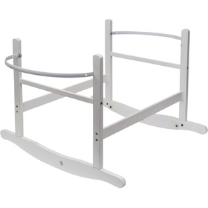 Chester Rocking Moses Basket Stand White - White by Kinder Valley