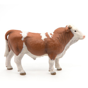 PAPO Farmyard Friends Simmental Bull Toy Figure - Brown by PAPO