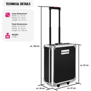 Tool Box Trolley 1200 Pcs - Black by tectake