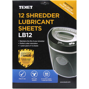 Pack of 12 Texet Lubricating Sheets by Texet