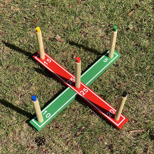 Deluxe Quoits Garden Ring Toss Game - Red by Selections